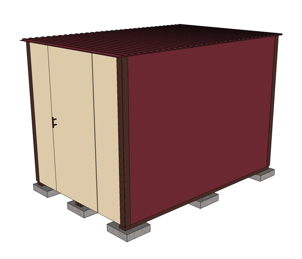 Аксонометрическая проекция контейнера, вид спереди